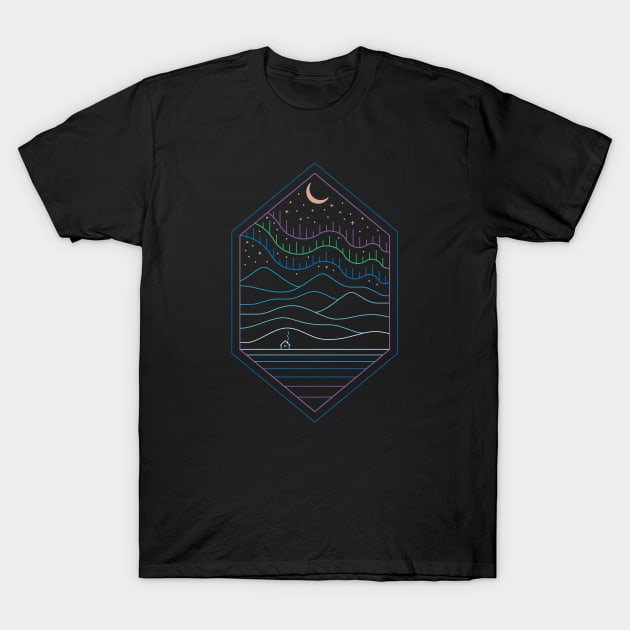 Lights Of The North T-Shirt by Thepapercrane